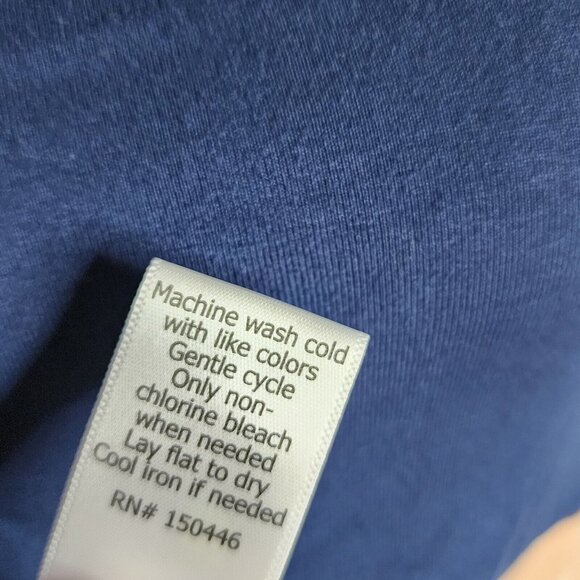 MARKET & SPRUCE Stitch Fix Blue Peach Striped Crossback Maxi Dress Womens MP - Picture 7 of 7